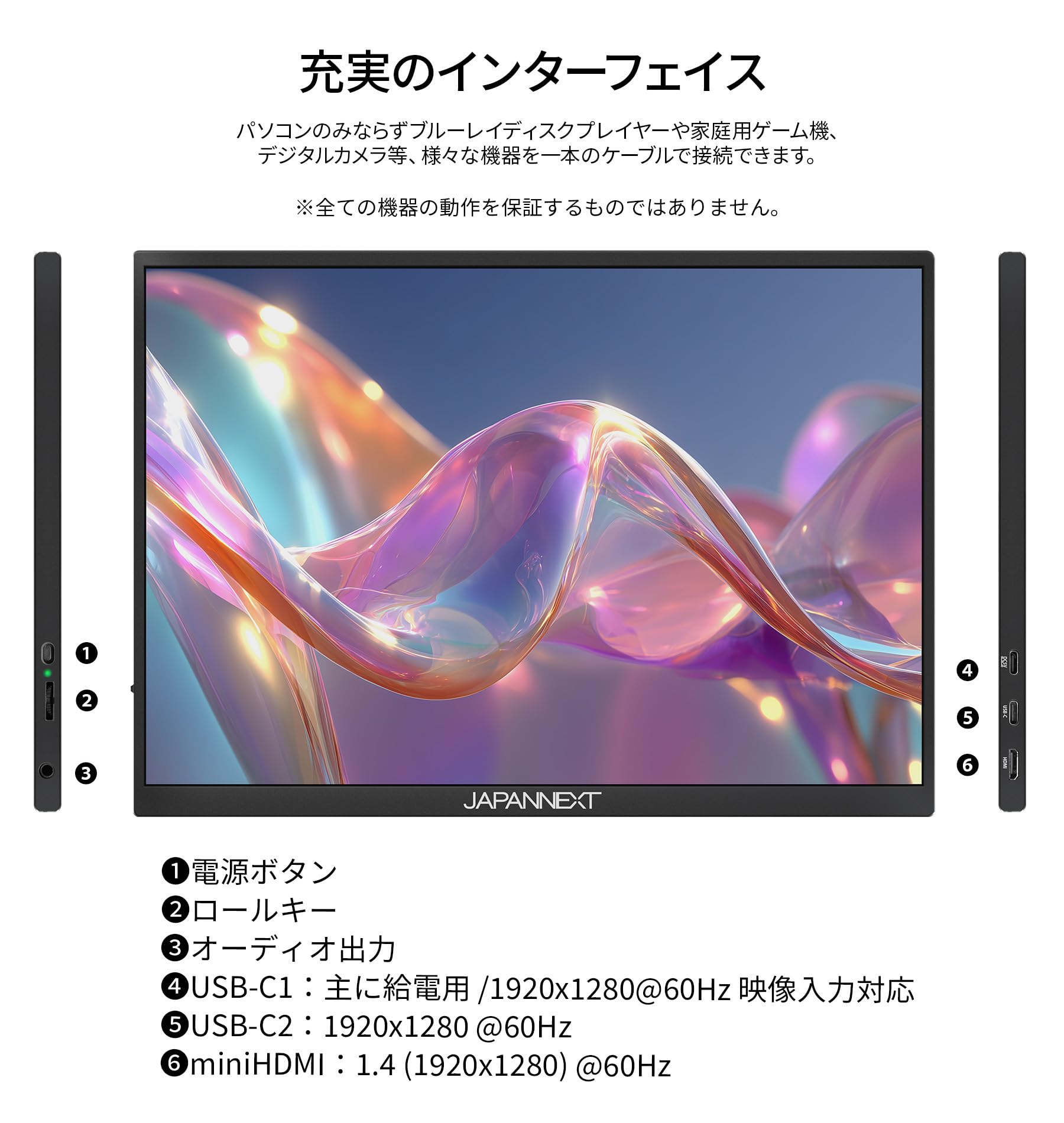 Amazon.co.jp: JAPANNEXT 10.5インチ IPSパネル搭載 5点マルチタッチ
